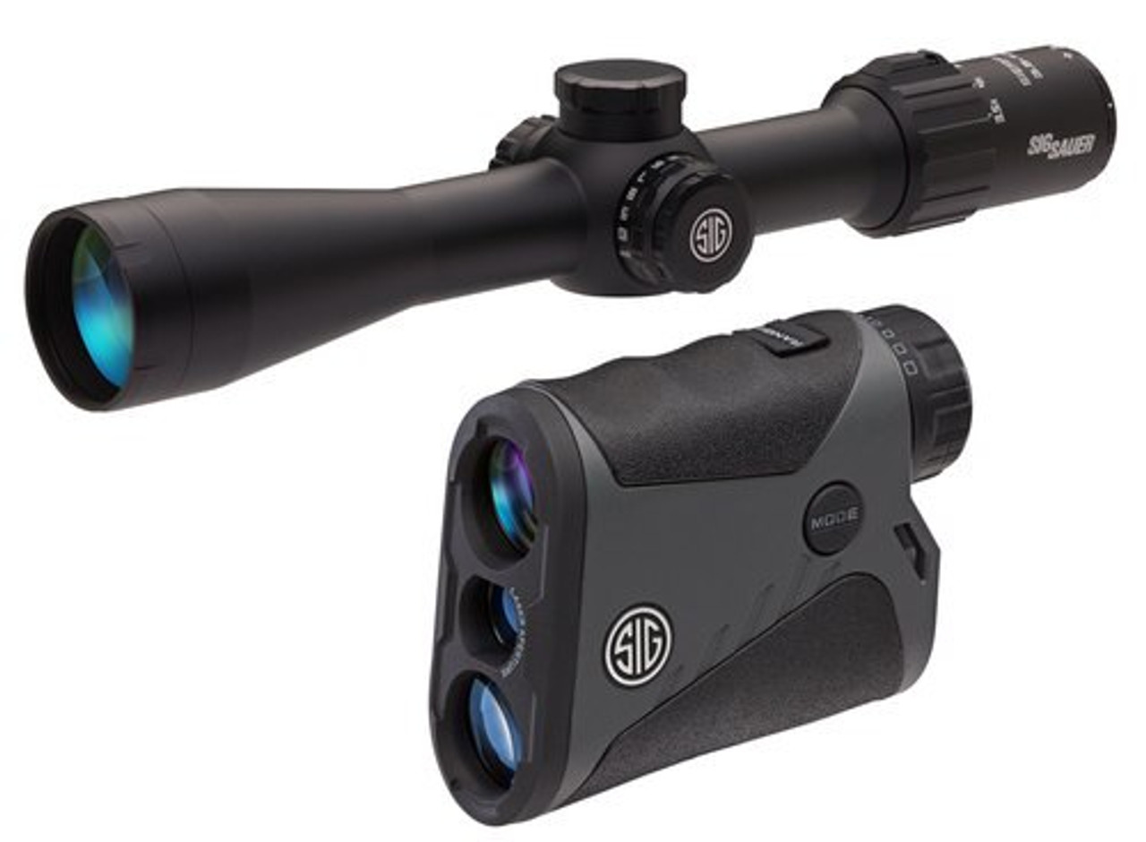 Sig Sauer SIERRA3BDX Ballistic Data Xchange Rifle Scope 30mm Tube 3.5-10x 42mm BDX-R1 Digital Ballistic Reticle with KILO1400BDX Laser Rangefinder