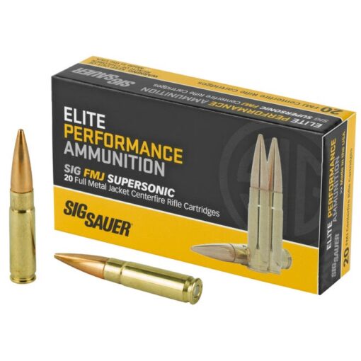Sig Sauer Elite Performance 300 AAC Blackout, 125gr, FMJ, Brass Case, 20rd Box