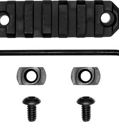 GROVTEC RAIL SECTION M-LOK - 3" 7 SLOT ALUMINUM BLACK