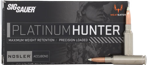 SIG 6.5 CM 140GR PLANTINUM - HUNTER ACCUBOND 20RD 10BX/CS 1 SIG 6.5 CM 140GR PLANTINUM - HUNTER ACCUBOND 20RD 10BX/CS