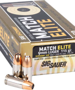 SIG 9MM LUGER 115GR ELITE - COMPETITION JHP 50RD 10BX/CS