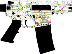 GLFA AR15 PISTOL 223 WYLDE - 7.5" NITRIDE SPLATTER WHITE