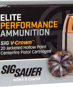 SIG 9MM LUGER 124GR ELITE JHP - V-CROWN 20RD 10BX/CS