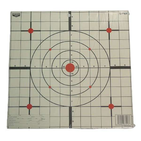 B/C TARGET EZE-SCORER 12" SIGHT-IN PAPER 13/PK ( 12 PER CASE )