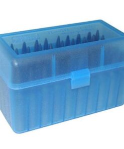 MTM CASE GARD FLIP-TOP BOX CARTRG 204/223/6X47 50RD CLR-BLUE ( 24 PER CASE )