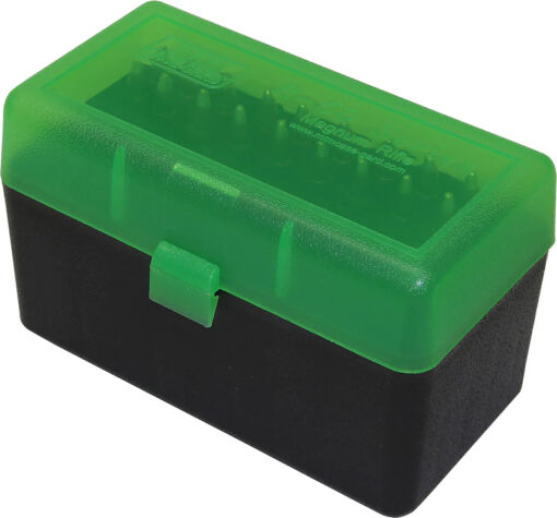 MTM CASE GARD FLIP-TOP BOX CART 220 SWIFT/243/308 GREEN 50-RD ( 24 PER CASE )