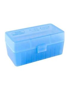 MTM FLIP-TOP  BOX RIFLE CARTRIDGE 22-250/6MMPPC/7BR 50RD CLR BLUE ( 24 PER CASE )