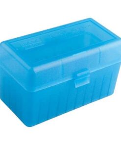 MTM CASE GARD FLIP-TOP BOX CARTRIDGE 375 ULTRA MAG 50RD CLR BLUE ( 24 PER CASE )