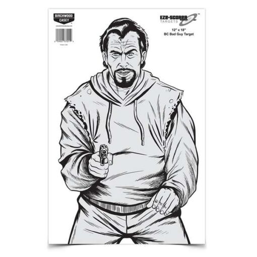 B/C TARGET EZE-SCORER 12"x18" BC BAD GUY PAPER 10/PK ( 12 PER CASE )