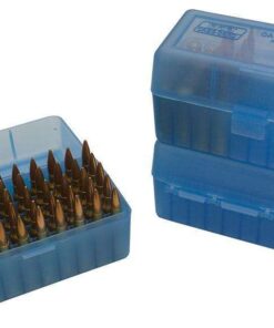 MTM CASE GARD FLIP-TOP BOX CART 220 SWIFT/243/308 50-RD BLUE ( 24 PER CASE )