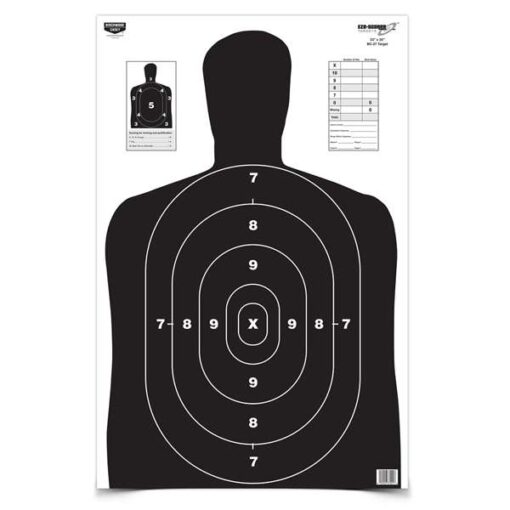B/C TARGET EZE-SCORER 23"x35" BLACK SILHOUETTE PAPER BC27 5/PK ( 6 PER CASE )