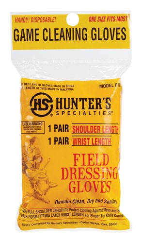 HS FIELD DRESSING GLOVES - SHOULDER&WRIST LENGTH 1PR EA