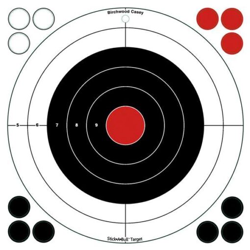 B/C TARGET STICK A BULL 12" BULLSEYE 5 SELF ADHESIVE ( 12 PER CASE )