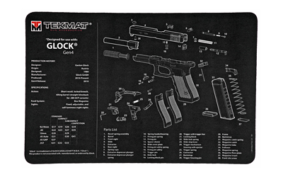 TEKMAT PISTOL MAT FOR GLK GEN 4 BLK