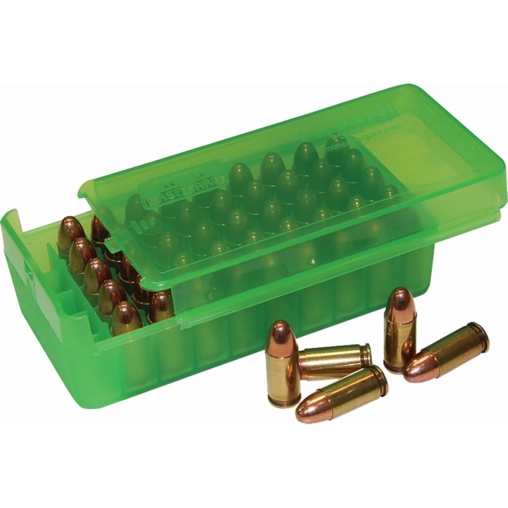MTM Side Slide Handgun Ammo Box 9mm Luger Clear Green 1 MTM Side Slide Handgun Ammo Box 9mm Luger Clear Green