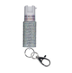 SABRE JEWELED SPRAY W/KEY RING SLV