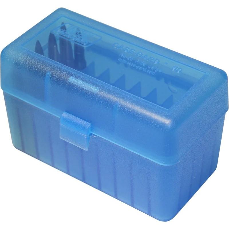 MTM Case-Gard R-50 Series Rifle Ammo Box .300 WSM/45-70/7mm R SAUM Clear Blue 1 MTM Case-Gard R-50 Series Rifle Ammo Box .300 WSM/45-70/7mm R SAUM Clear Blue