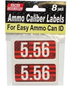 MTM Ammo Caliber Labels 5.56 Red 8/ct