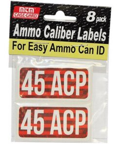MTM Ammo Caliber Labels 45 ACP Red 8/ct