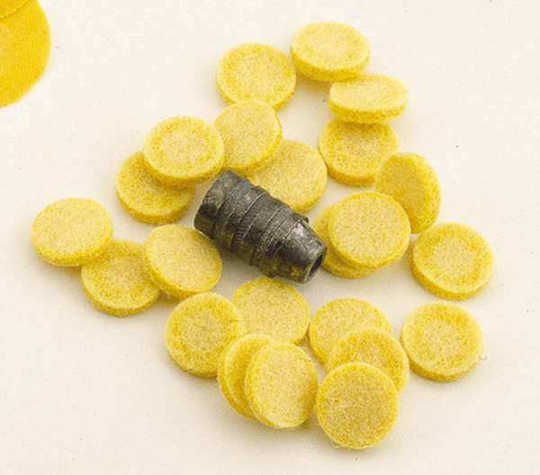 TRADITIONS MUZZLELOADING BLACK POWDER REVOLER WONDER WADS EZ LUBED 44-45 CAL 50/PK ( 6 PER CASE )