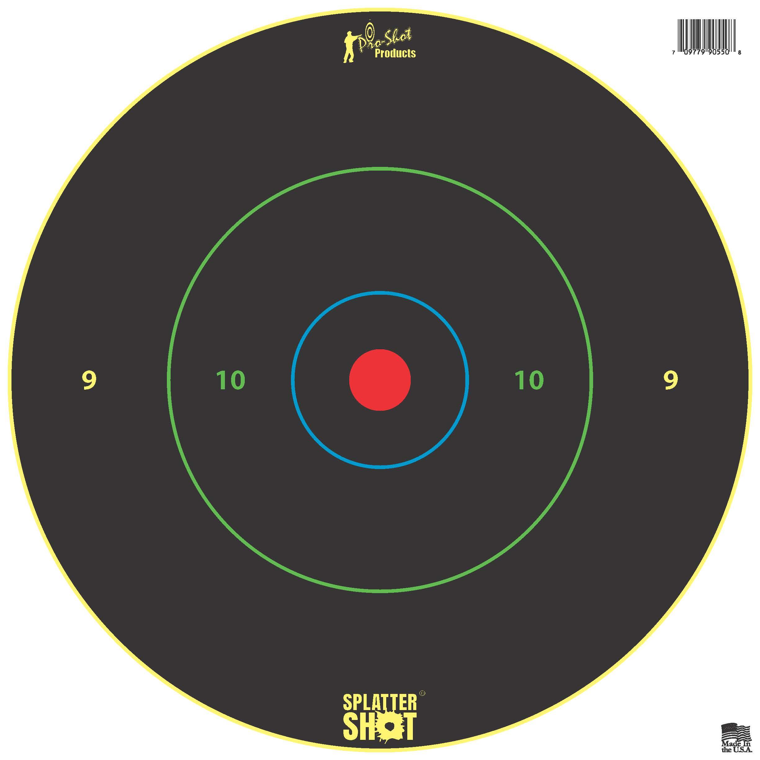 Pro-Shot 12" Bullseye Multi-Color Rings on Heavy Tag Paper 5/ct