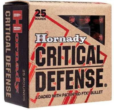 HORNADY CRITICAL DEFENSE AMO 5.7X28MM 40GR FTX 25-RD ( 10 BOXES PER CASE )