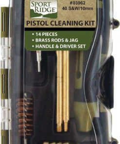 SPORT RIDGE 14 PC. PISTOL CLEANING KIT 40CAL/10MM HARD CASE