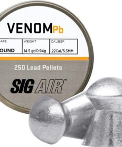 SIG PELLETS 22 VENOM 14.5GR - ROUND LEAD ALLOY 250 CT