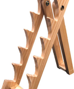 ABKT WOOD KNIFE DISPLAY STAND - HOLDS 5 KNIVES 10.25"X2.3"x6.5