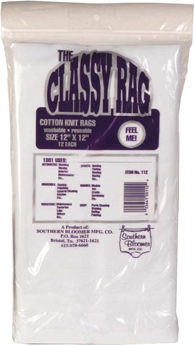 SOUTHERN BLOOMER 100% KNIT - RAGS 12"X12" 12 PER BAG