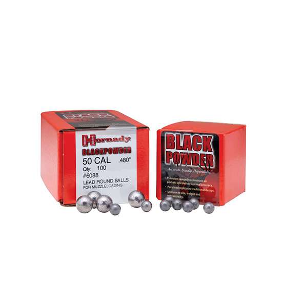 HORNADY ROUND BALLS PROMO BUL 50 .490 DIA LEAD 100 PER BOX ( 25 PER CASE )