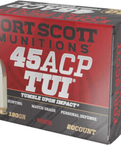 FORT SCOTT 45ACP 180GR TUI - SOLID COPPER 20RD 25BX/CS