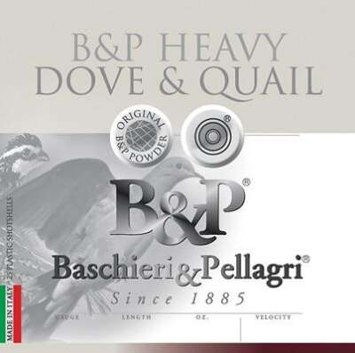 B&P Dove & Quail Shotshells- 12 ga 2-3/4 In 1-1/8 oz #8 1255 fps 25/ct