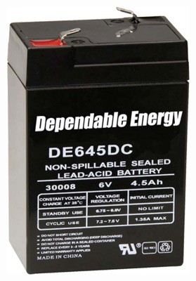 AMERICAN HUNTER BATTERY - RECHARGEABLE 6V 4.5AMP F-TAB