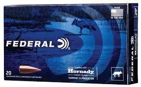 Federal Varmint & Predator Rifle Ammunition .22-250 Rem 55 gr V-MAX 4200 fps 20/ct