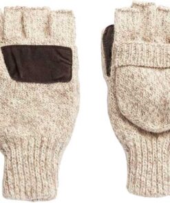 HOT SHOT BASICS RAGG WOOL POP- - TOP MITTEN INSULATED OATMEAL
