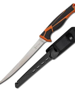 Master Cutlery Elk Ridge Trek Fixed Knife 7" Fillet Blade Orange and Black