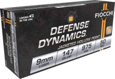 FIOCCHI AMO 9MM LUGER 147JHP 50-RD ( 20 BOXES PER CASE )