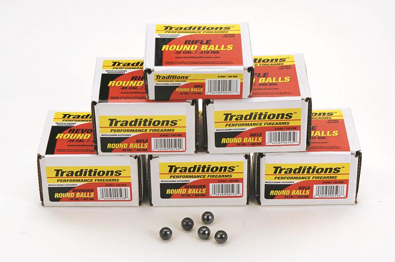 Traditions Muzzleloader Revolver Round Ball - Bulk Pack .44 cal 451" 140 gr 100/ct