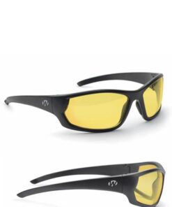 Walker's Vector Full Frame Shooting Glasses Black with Amber Lens with Case