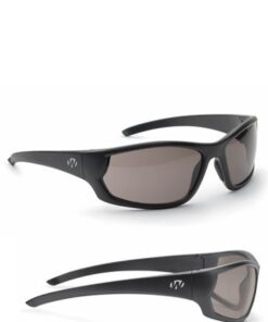 Walker's Vector Full Frame Shooting Glasses Black with Smoke Lens with Case