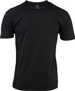 BROWNING SS PERF CAMP SHIRT - MULE DEER LOGO BLACK LARGE