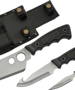 SZCO RITE EDGE 3PC SKINNING - SET W/BLACK RUBBER HNDL/SHEATH