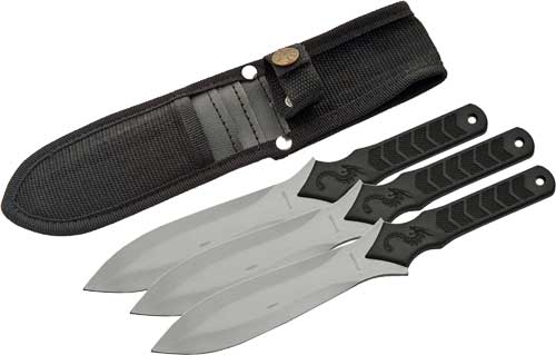 SZCO RITE EDGE 10" DRAGON - THROWING KNIFE 3PC SET W/SHTH 1 SZCO RITE EDGE 10" DRAGON - THROWING KNIFE 3PC SET W/SHTH