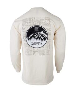 Glock Born in Austria Long Sleeve Shirt Tan L
