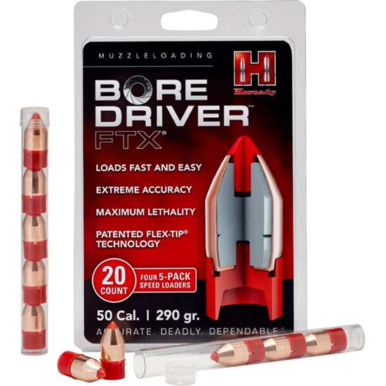 HORNADY BULLET 50 CAL BORE DRIVER 290GR FTX 20/BOX  ( 10 PER CASE )