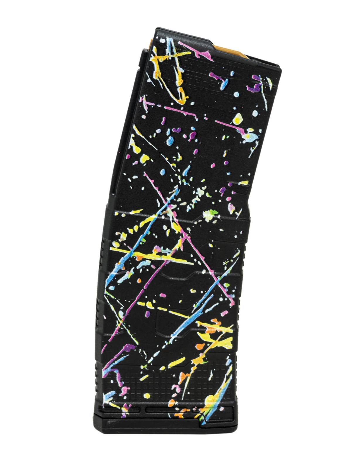 AMEND2 MOD 3 5.56MM 30RD AR15 BLACK NEON SPLATTER POLYMER MAGAZINE ( 50 PER CASE )