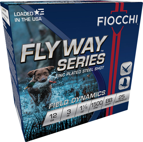 FIOCCHI FLYWAY 12GA 3" 1-1/8OZ - #BB 1500FPS 25RD 10BX/CS 1 FIOCCHI FLYWAY 12GA 3" 1-1/8OZ - #BB 1500FPS 25RD 10BX/CS