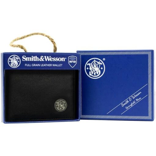 Rugged Rare Smith & Wesson Bifold Wallet Black