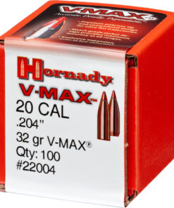 HORNADY BULLETS 20 CAL .204 - 32GR V-MAX 100CT 40BX/CS